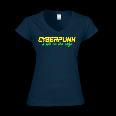 Cyberpunk - Softstyle™ women's v-neck t-shirt Thumbnail