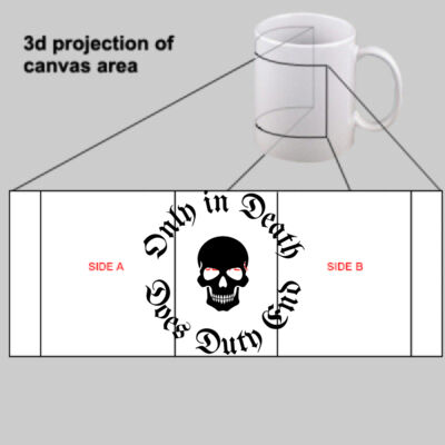 Only in Death Does Duty End - Gloss White Mug Thumbnail